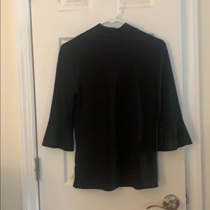 Topshop Mock neck bell sleeve